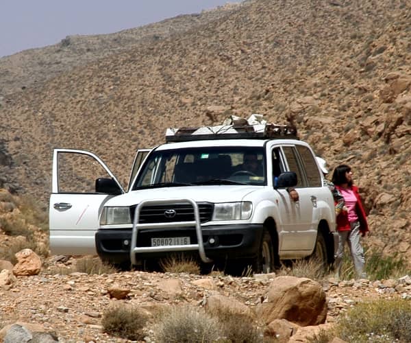 En 4x4, piste dans l'Anti-Atlas au Sud d'Agadir