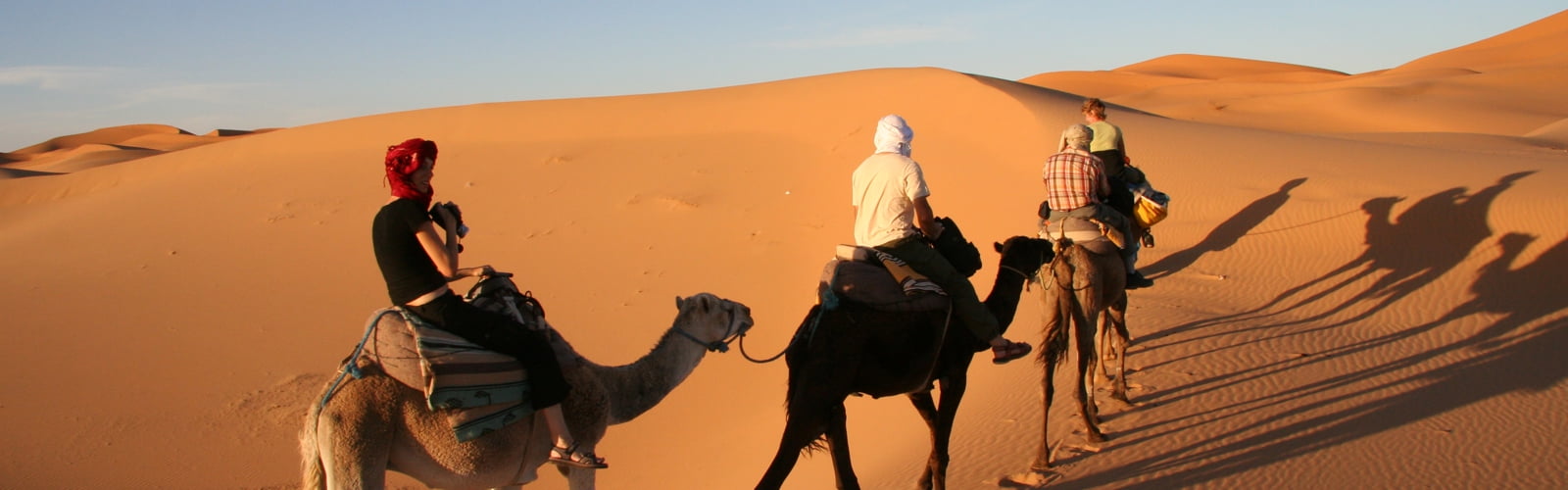 Randonnee chameliere dans les dunes de Merzouga