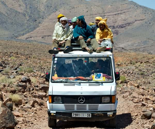 Au cœur du djebel Saghro, transport collectif