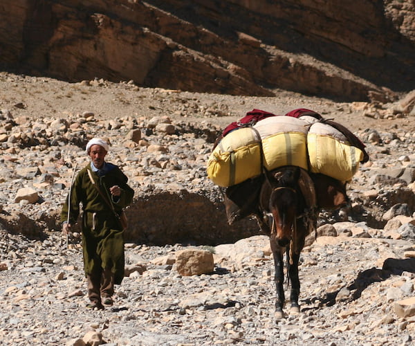 Nomade, retour de souk dans l'Atlas