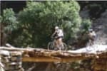 VTT dans le canyon de l'assif Melloul