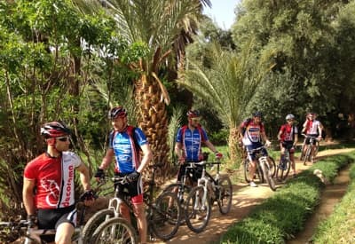 A velo sentier dans la palmeraie de Tinerhir